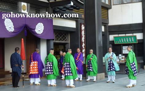 A Sunday activity brings out the monks at Narita San